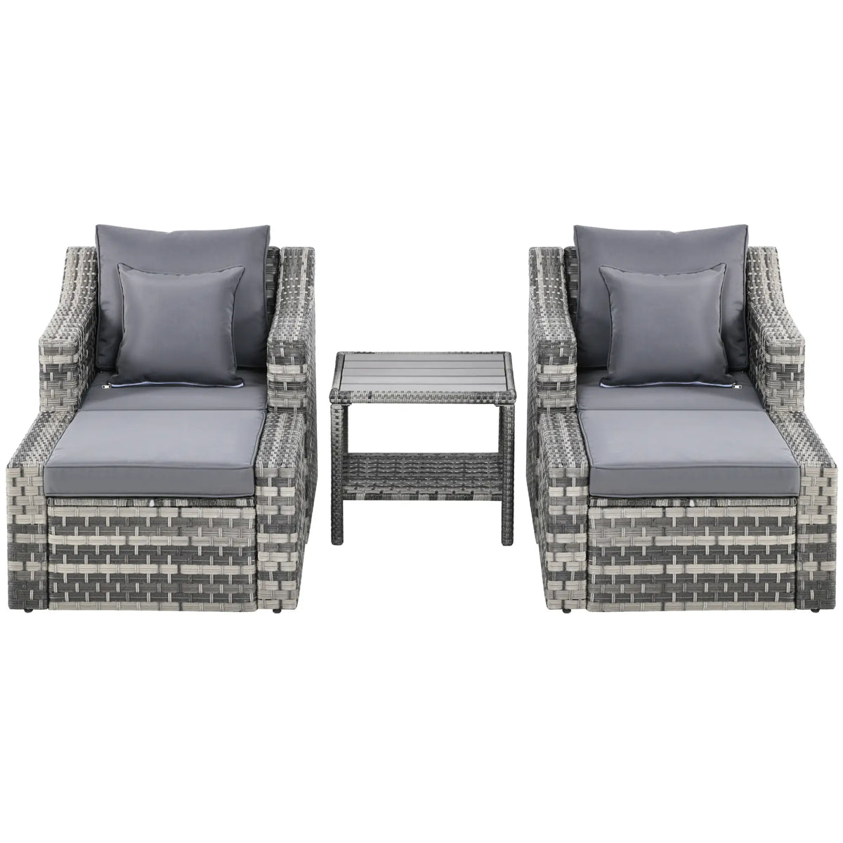 5-Piece Patio Rattan Conversation Set, Grey Patio Furniture Sets at Gallery Canada
