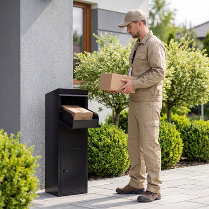 Package Delivery Box, Anti-Theft Baffle, Sloped Roof, Black Sheds & Outdoor Storage at Gallery Canada