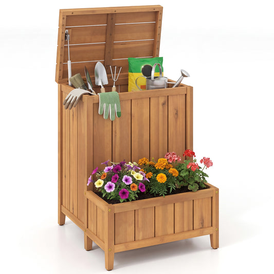 Package Delivery Box With Planter Box, Natural Raised Garden Beds Natural at Gallery Canada
