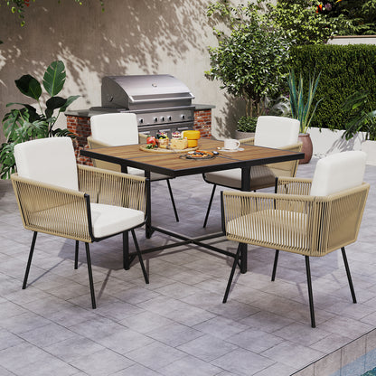 Patio Dining Chairs Set Of 4, Rattan, Off White Patio Dining Chairs at Gallery Canada