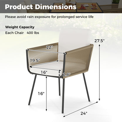 Patio Dining Chairs Set Of 4, Rattan, Off White Patio Dining Chairs at Gallery Canada