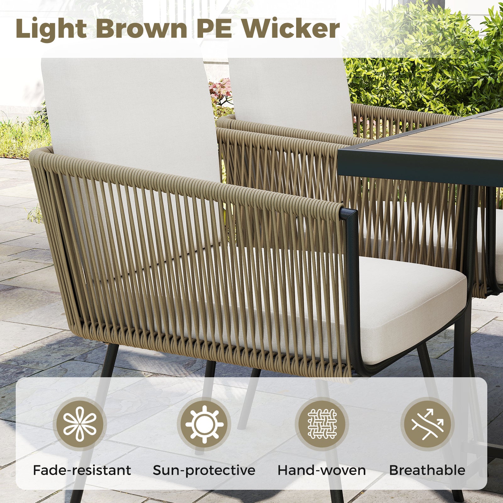 Patio Dining Chairs Set Of 4, Rattan, Off White Patio Dining Chairs at Gallery Canada