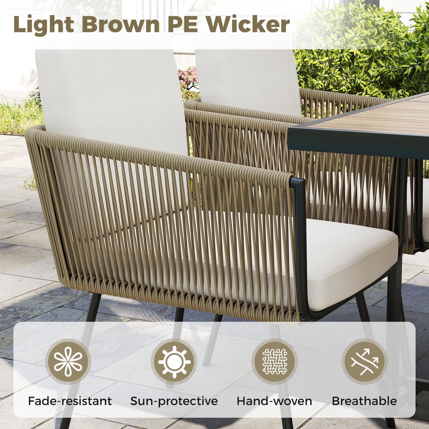 Patio Dining Chairs Set Of 4, Rattan, Off White Patio Dining Chairs at Gallery Canada