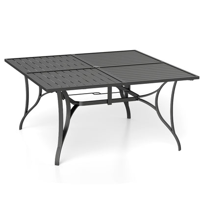 Patio Dining Table For 8, With Umbrella Hole, Black Patio Dining Tables at Gallery Canada