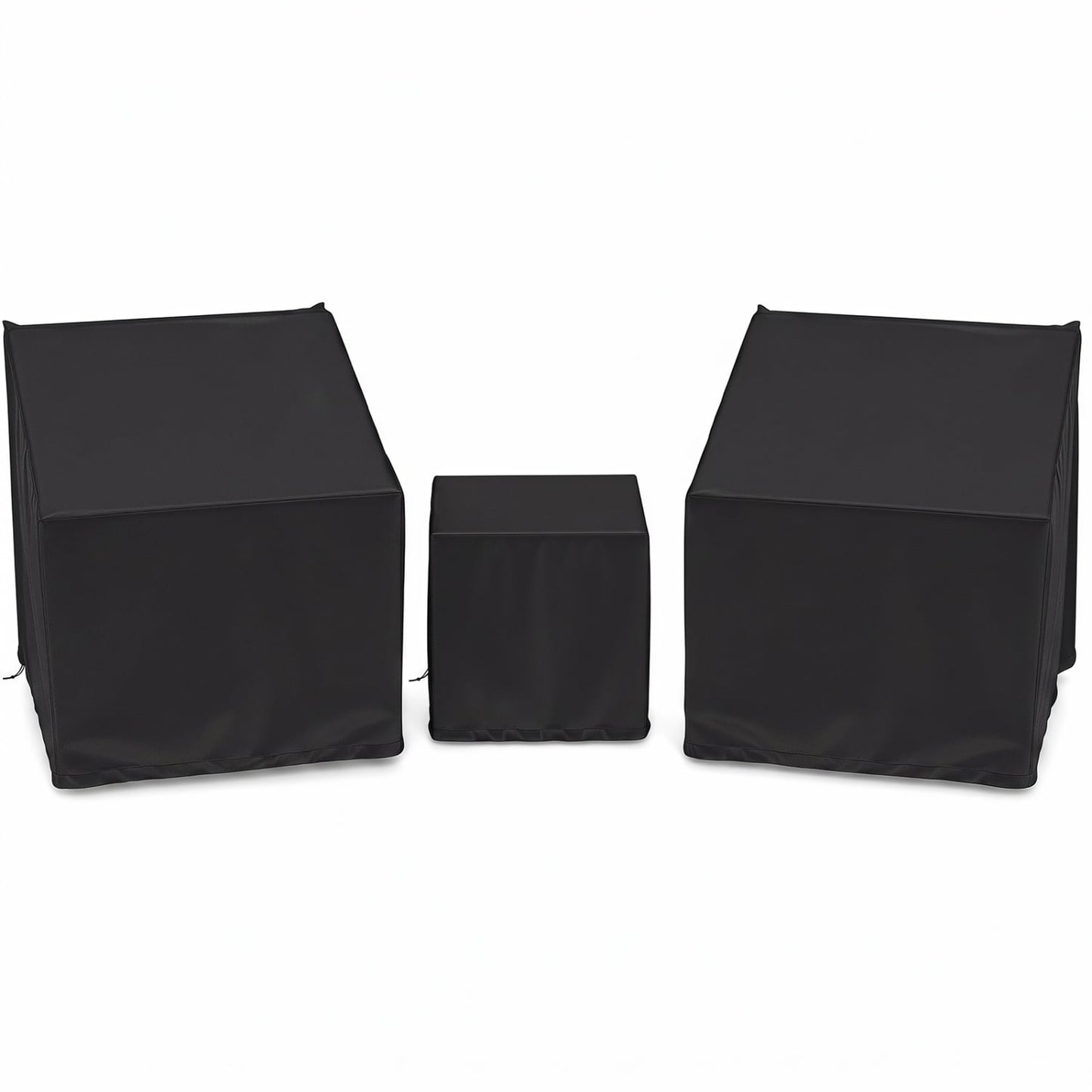 Housse de mobilier de patio imperméable pour ensemble de bistrot de 3 pièces, noir