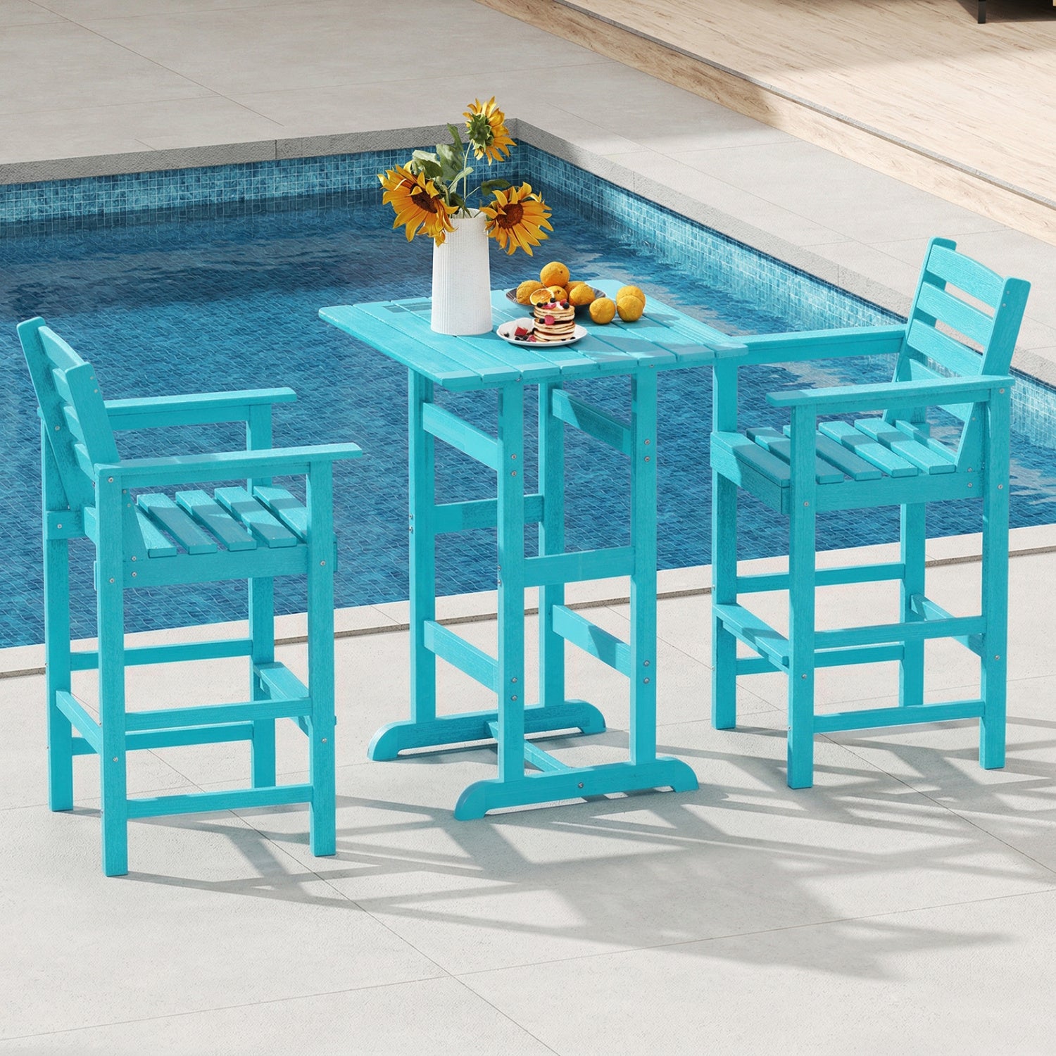 HDPE Adirondack Bar Chairs Set of 2, Turquoise Adirondack Chairs at Gallery Canada