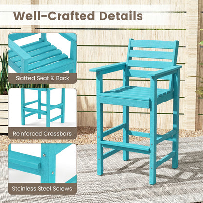 HDPE Adirondack Bar Chairs Set of 2, Turquoise Adirondack Chairs at Gallery Canada