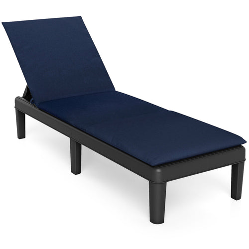 Patio Lounge Chair, 3-Position Adjustable, Blue