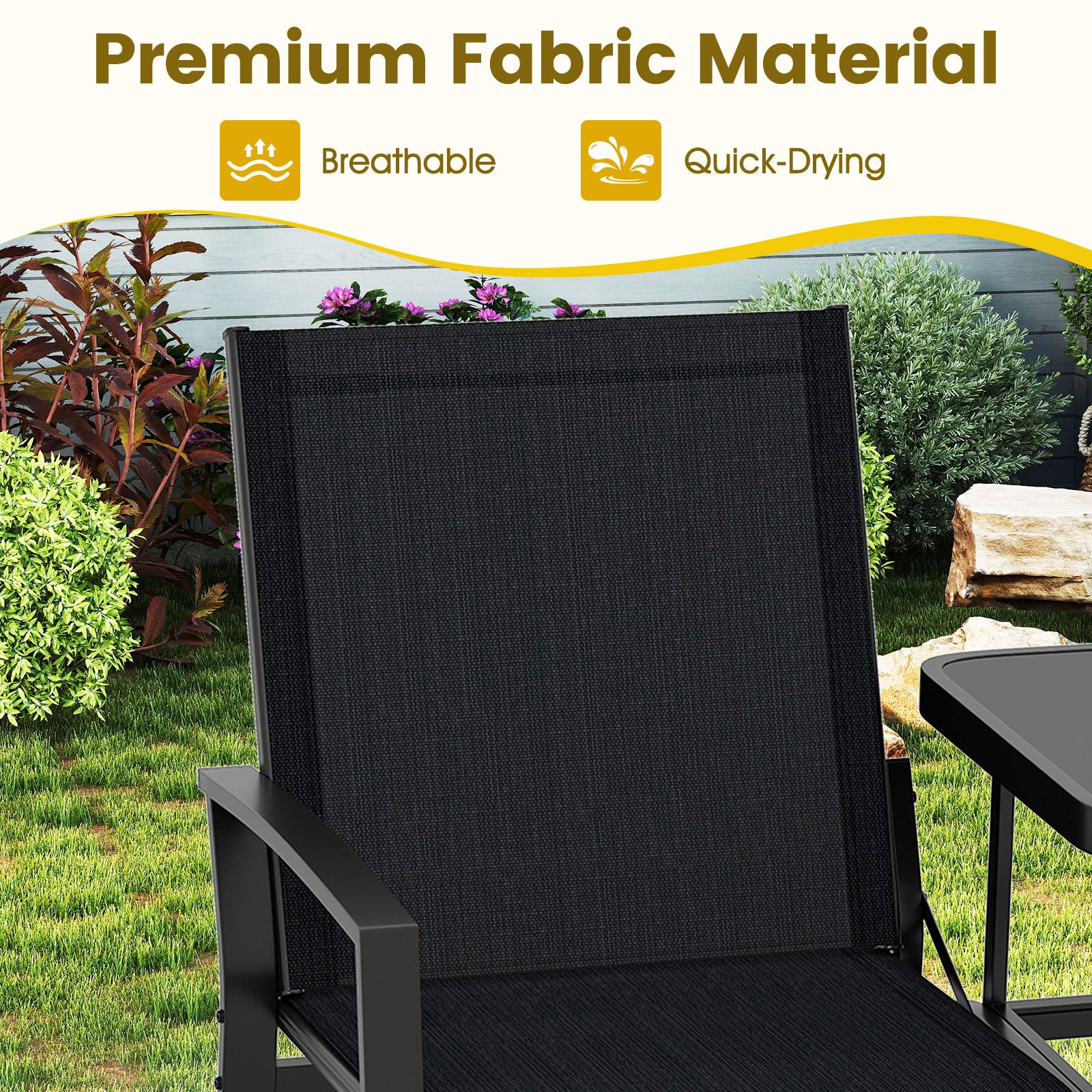 Patio Loveseat with Built-in Table, Black Outdoor Seating & Patio Chairs at Gallery Canada