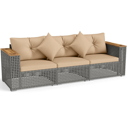Patio Wicker Sectional Set, Armless & Corner Sofas, Beige Outdoor Sectionals at Gallery Canada