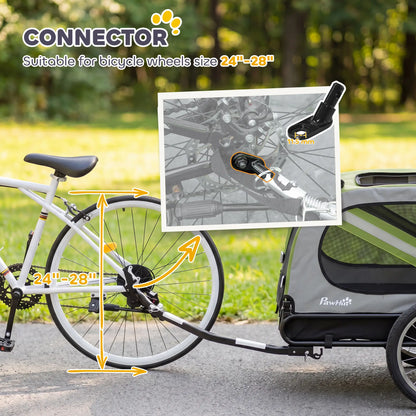 2-in-1 Dog Bike Trailer Pet Stroller, Green Dog Bike Trailers & Strollers at Gallery Canada