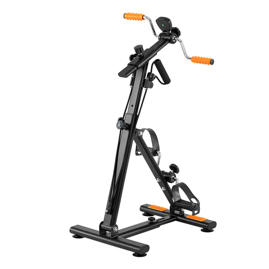 Pedal Exerciser, Adjustable Resistance, Arm Leg Workout, Orange Exercise Bikes Orange at Gallery Canada