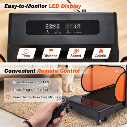 Pet Treadmill for Small & Medium Dogs with LED Display and Adjustable Speed, Black Dog Supplies at Gallery Canada