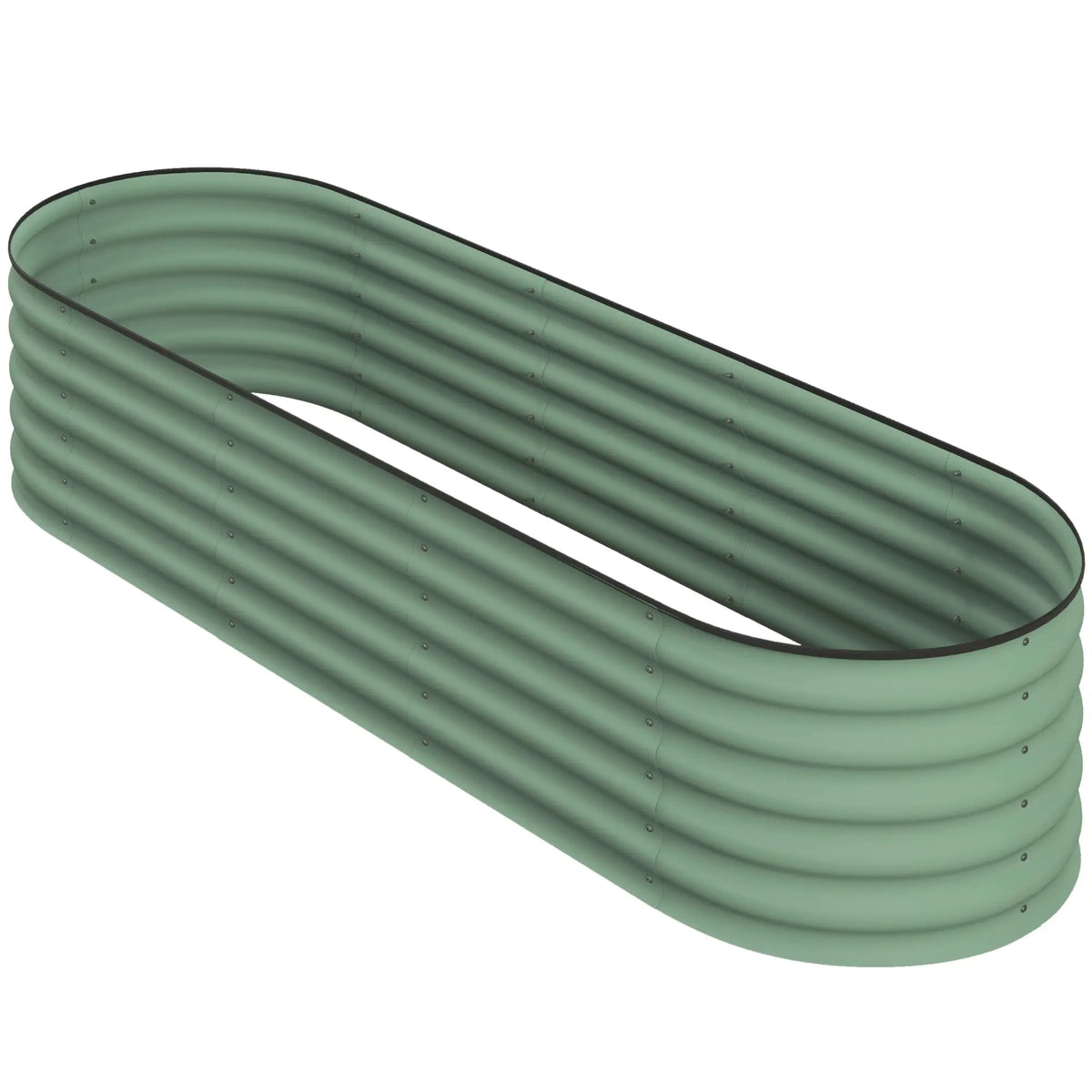 6.5 x 2 x 1.5 FT Galvanized Steel Raised Garden Bed, Green Galvanized Planter Boxes Green at Gallery Canada