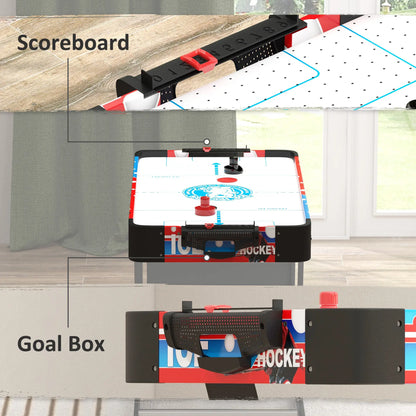 40 Folding Air Hockey Table, 2 Pucks, 2 Pushers, Scoreboard, White Game Tables at Gallery Canada