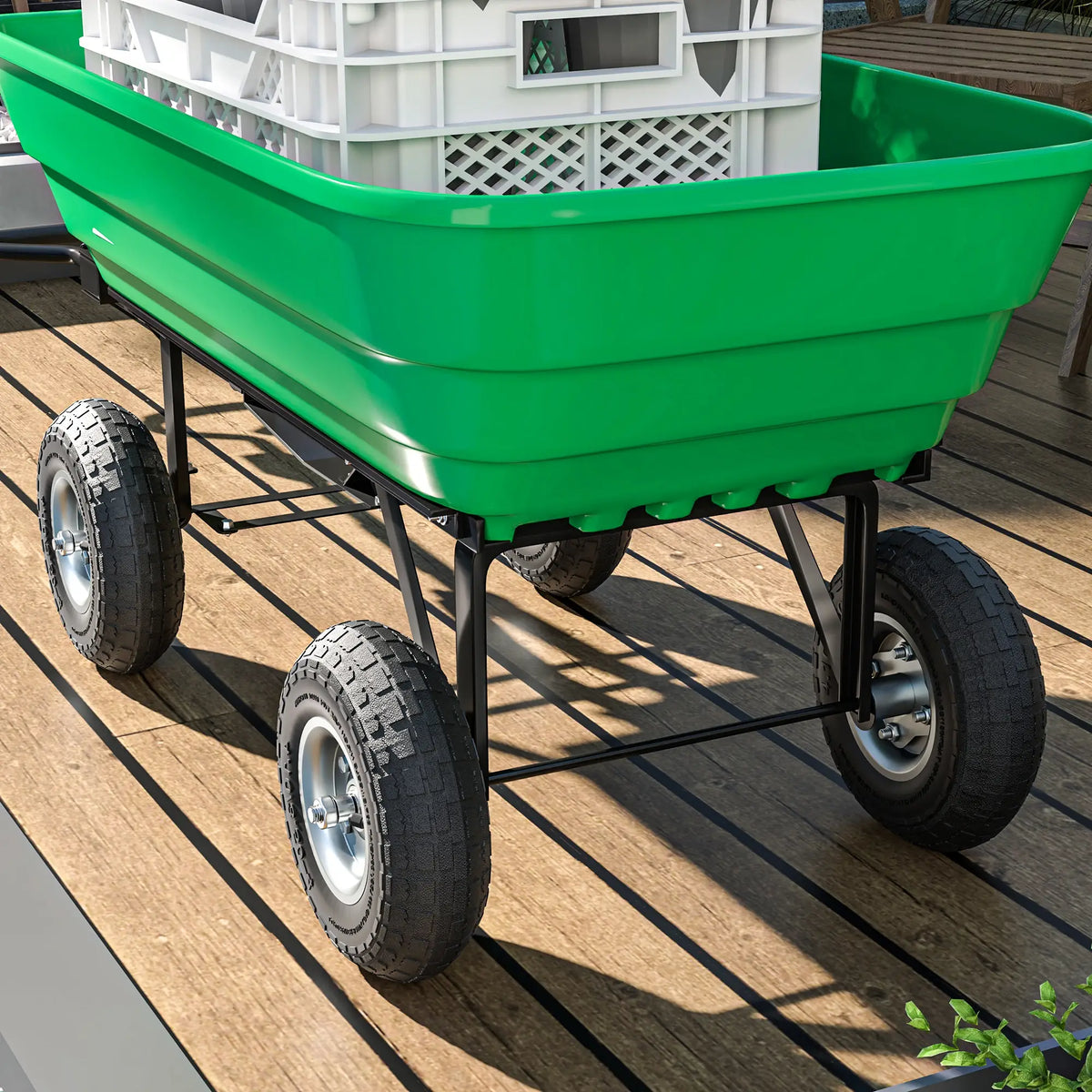 Set Of 2 Pneumatic Wheels, 10" Wheelbarrow Wheels Replacement, Black Garden Accessories at Gallery Canada