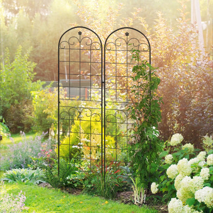 2 Pcs Metal Garden Trellis, Outdoor Plant Support, Patio Lawn Backyard Plant Stands at Gallery Canada