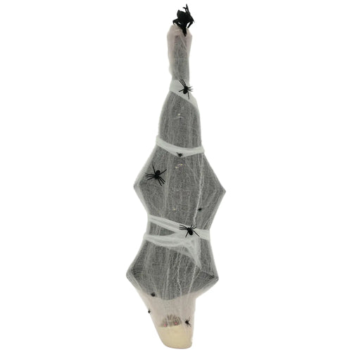 55.9 Inch Life Size Hanging Mummy with Spider Web, Animated, Motion Activated