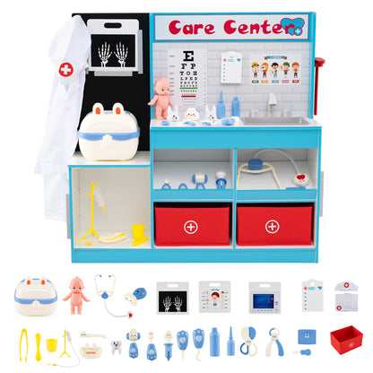 Play Doctor's Office Wood Medical Center Toy Set with Examine Region, Blue Play Kitchen Sets at Gallery Canada