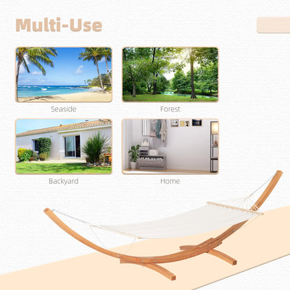 13' Patio Hammock With Stand, Outdoor Wooden Bed, Camping, White Hammocks with Stand at Gallery Canada