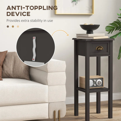 2-Tier Side Table with Drawer, Shelf, End Table for Living Room Side Tables at Gallery Canada