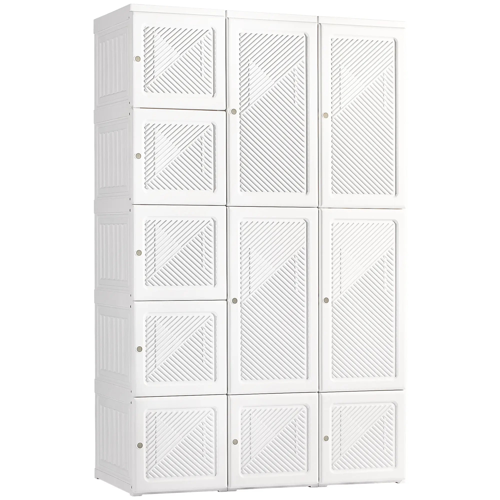 Portable Wardrobe Closet, 8 Cube Compartments, White Clothing Storage at Gallery Canada