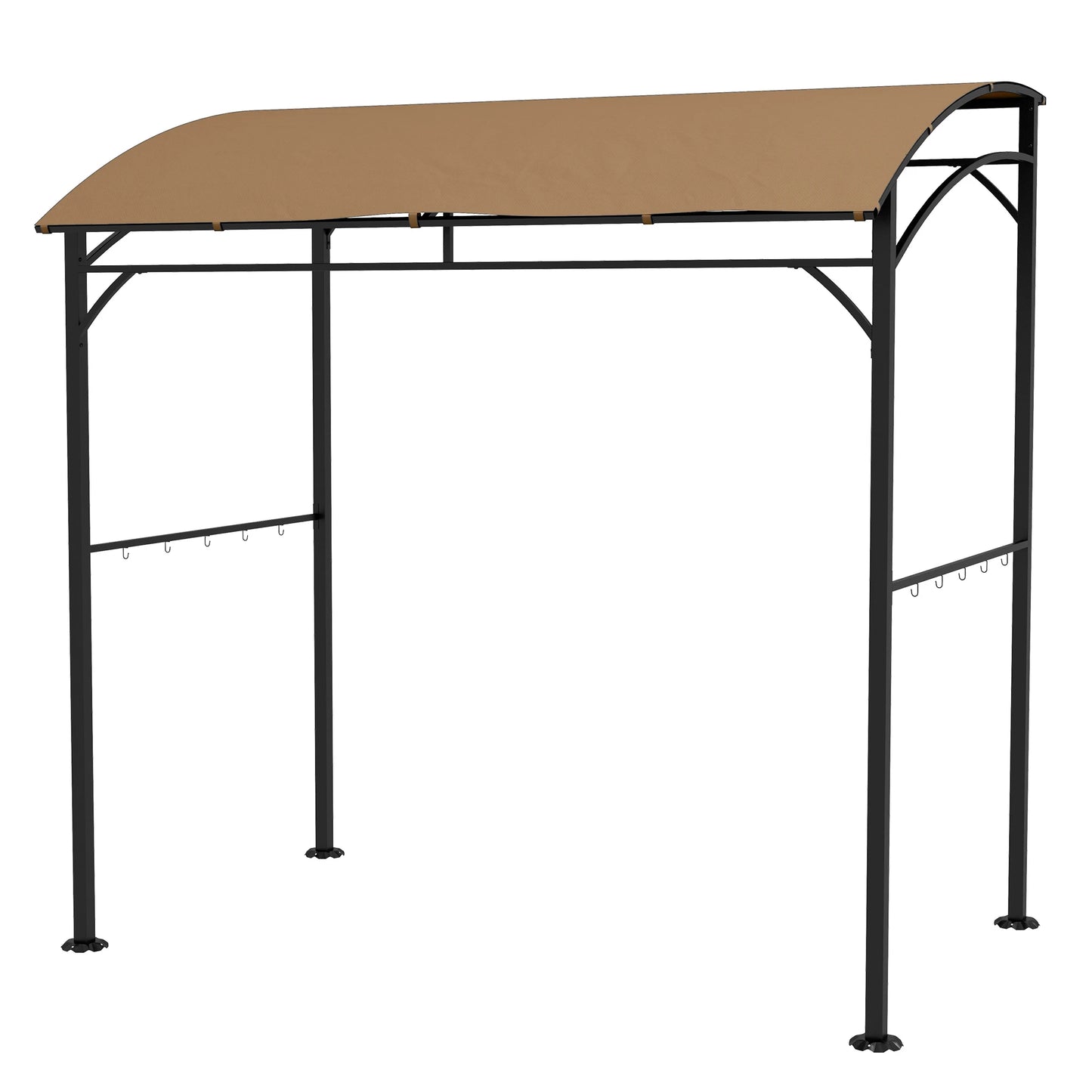 7' x 5' Garden Grill Canopy, Steel Frame, Dark Brown BBQ Grill Gazebos Dark Brown at Gallery Canada