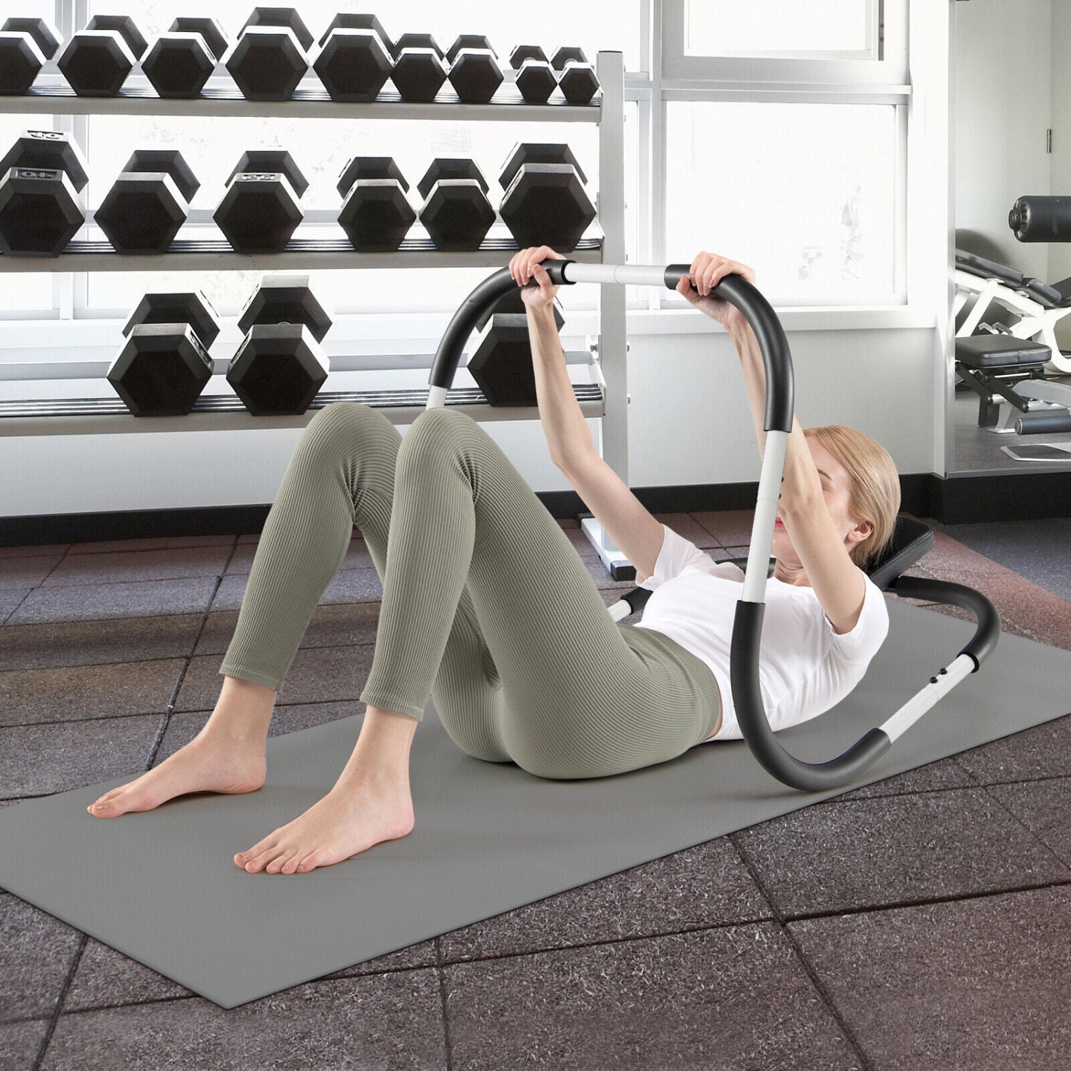 Portable Ab Trainer, Headrest And Foam Handle, White Benches Racks & Bars at Gallery Canada