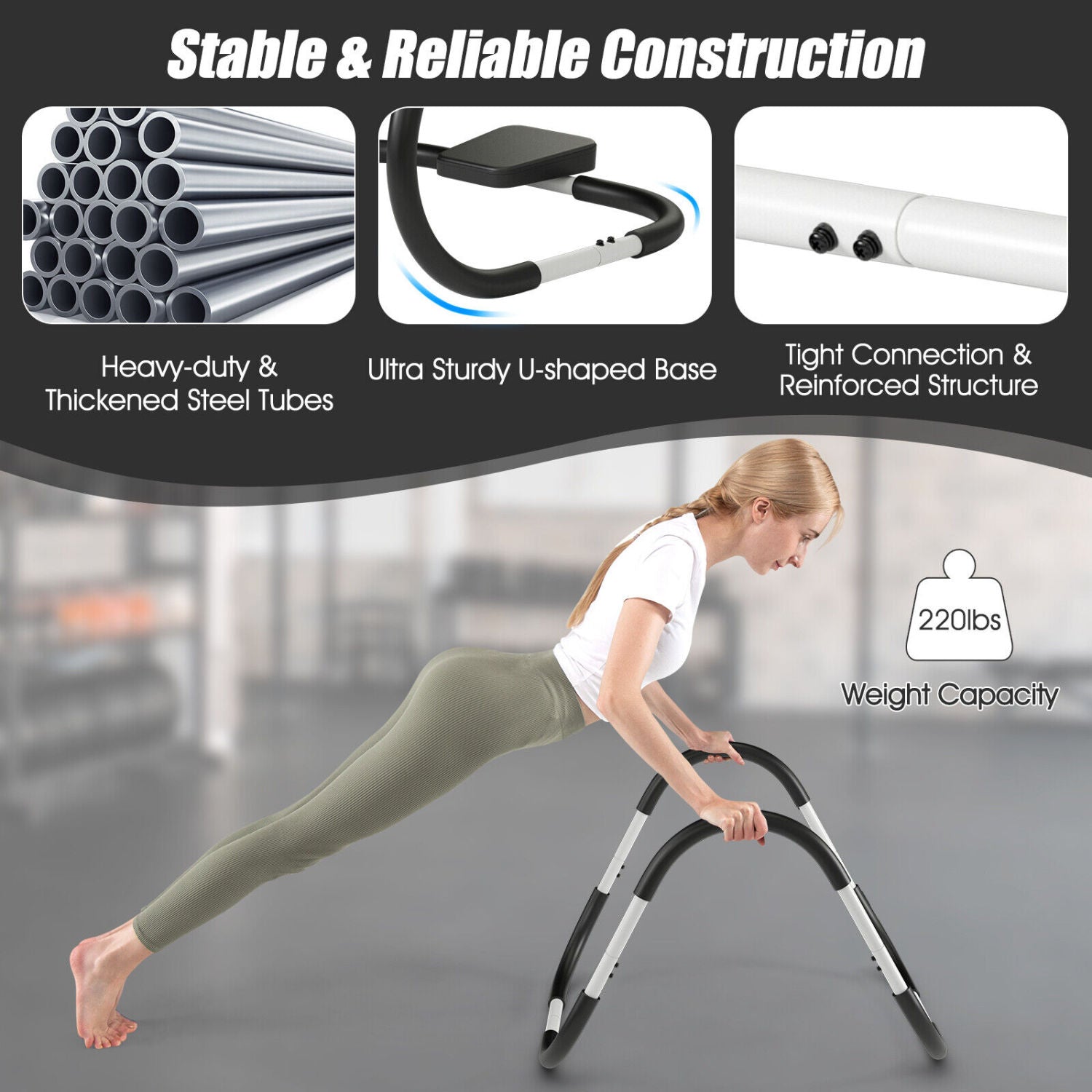Portable Ab Trainer, Headrest And Foam Handle, White Benches Racks & Bars at Gallery Canada
