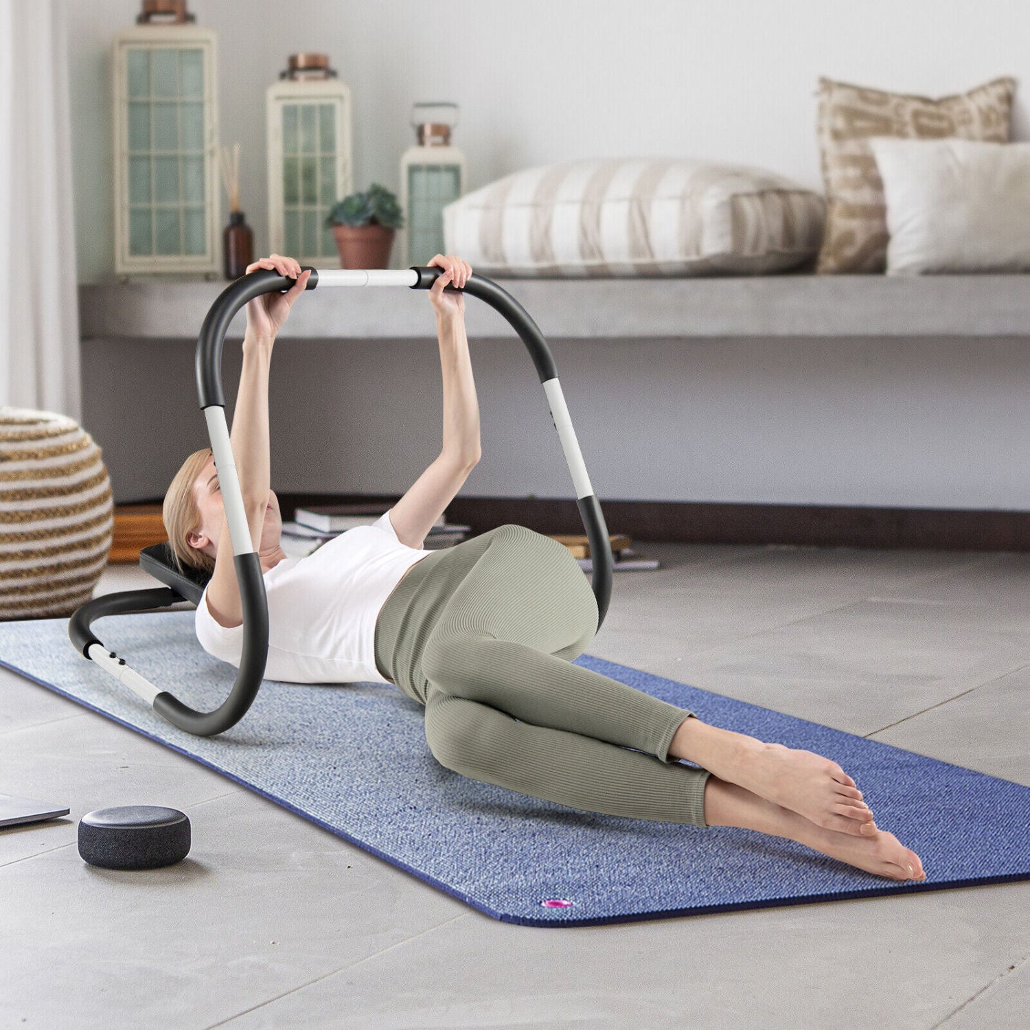 Portable Ab Trainer, Headrest And Foam Handle, White Benches Racks & Bars at Gallery Canada