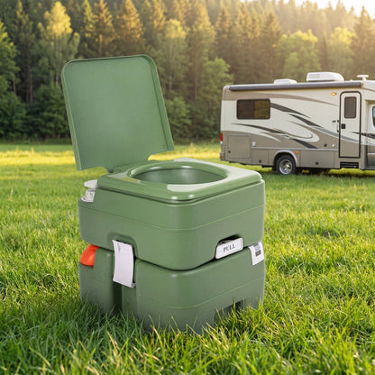 Portable Camping Toilet, 22 L Detachable Waste Tank, Green Portable Toilets & Showers at Gallery Canada