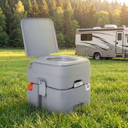 Portable Camping Toilet 22 L Detachable Waste Tank, Gray Portable Toilets & Showers at Gallery Canada