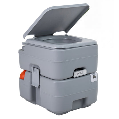 Portable Camping Toilet 22 L Detachable Waste Tank, Gray Portable Toilets & Showers Gray at Gallery Canada