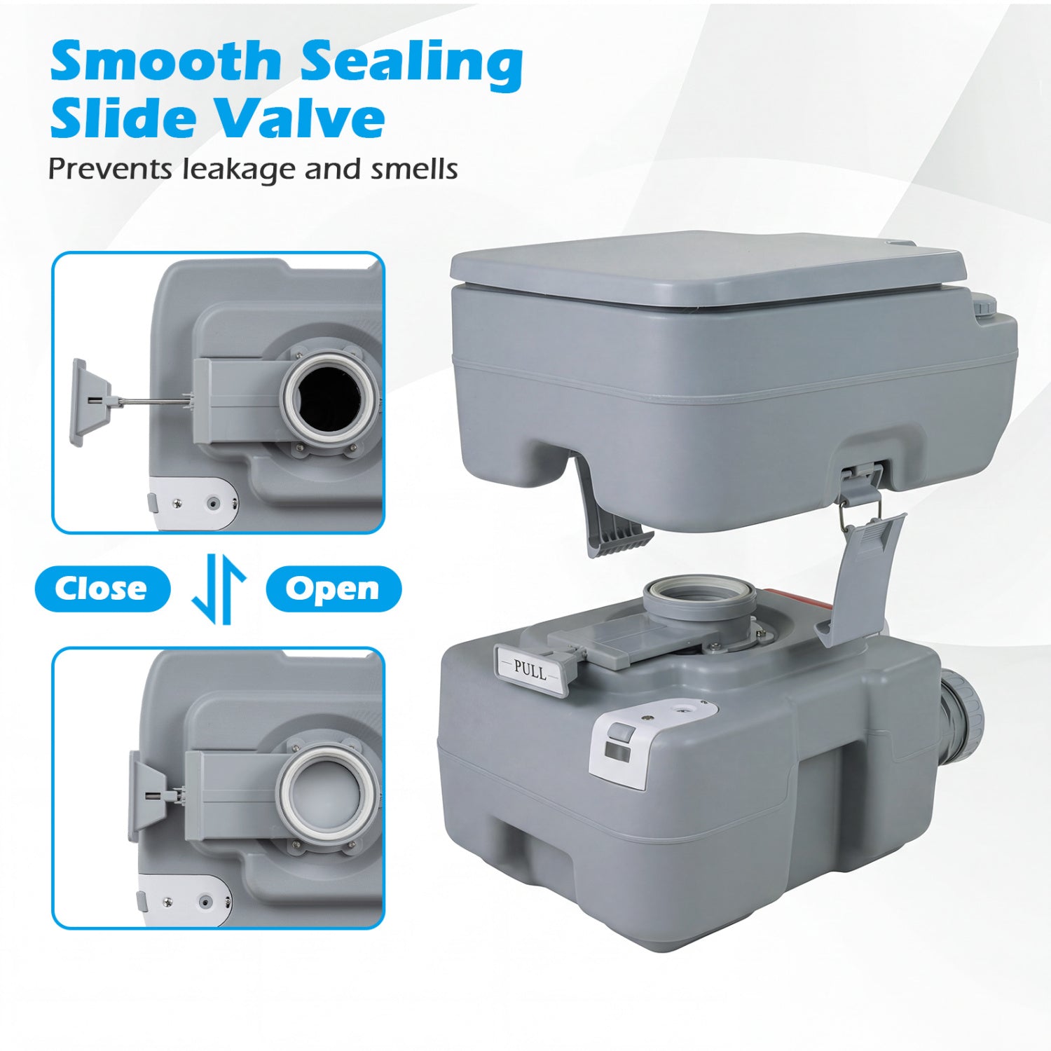 Portable Camping Toilet 22 L Detachable Waste Tank, Gray Portable Toilets & Showers at Gallery Canada
