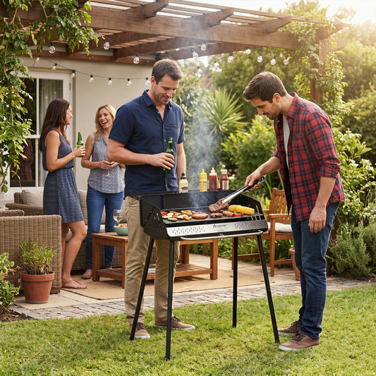 Portable Charcoal Grill with Detachable Legs Adjustable Grate and Carrying Bag Outdoor Grills Black at Gallery Canada