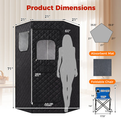 Portable Far Infrared Sauna Box Tent, Black Sauna at Gallery Canada
