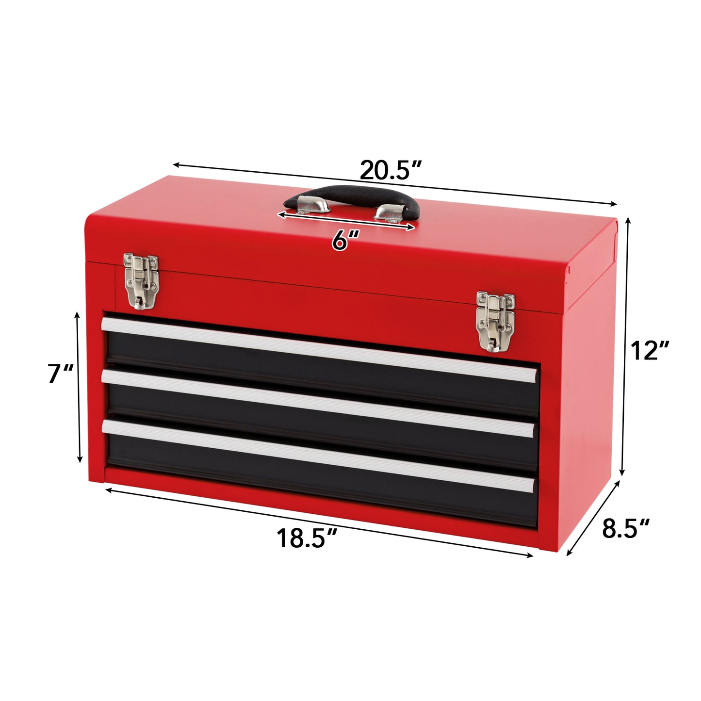 Portable Garage Tool Cabinet, 3 Drawers, Black Red Garages at Gallery Canada