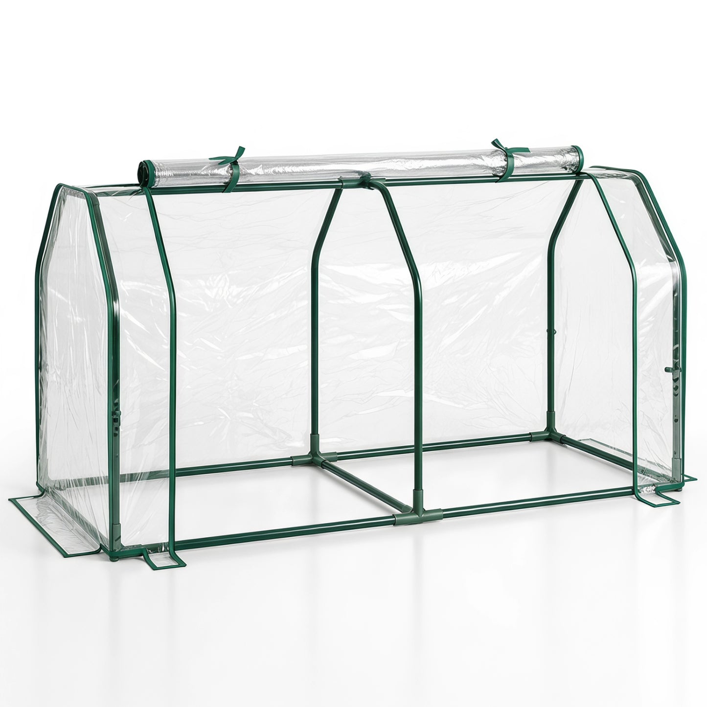 Mini Greenhouse with PE Cover & Roll-Up Door