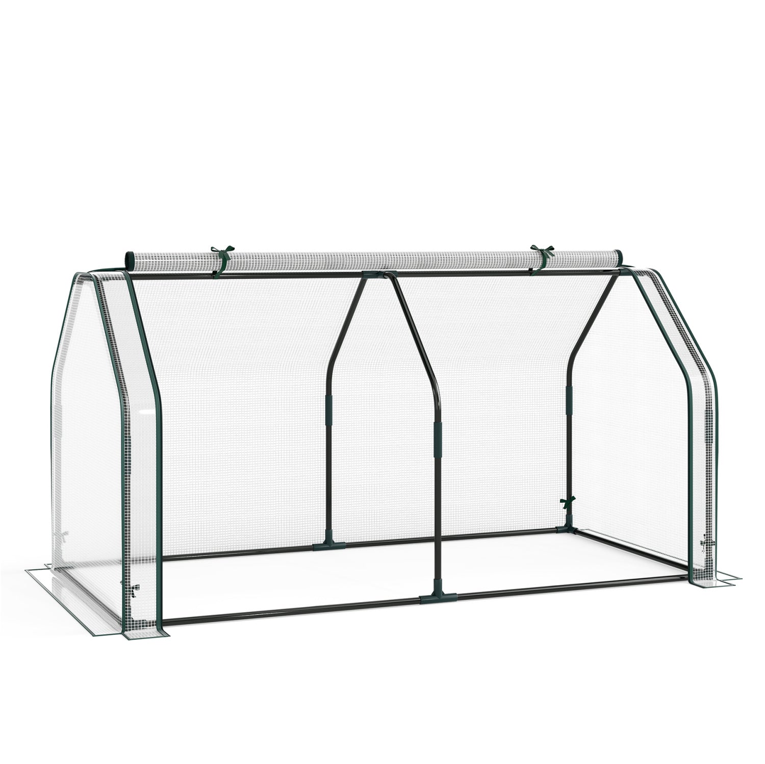 Portable Mini Greenhouse with PE Cover & Zippered Door, White Greenhouses White at Gallery Canada