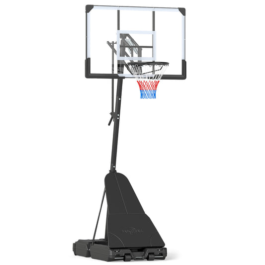 Portable Basketball Hoop, Adjustable Goal System Sport Equipments Black at Gallery Canada