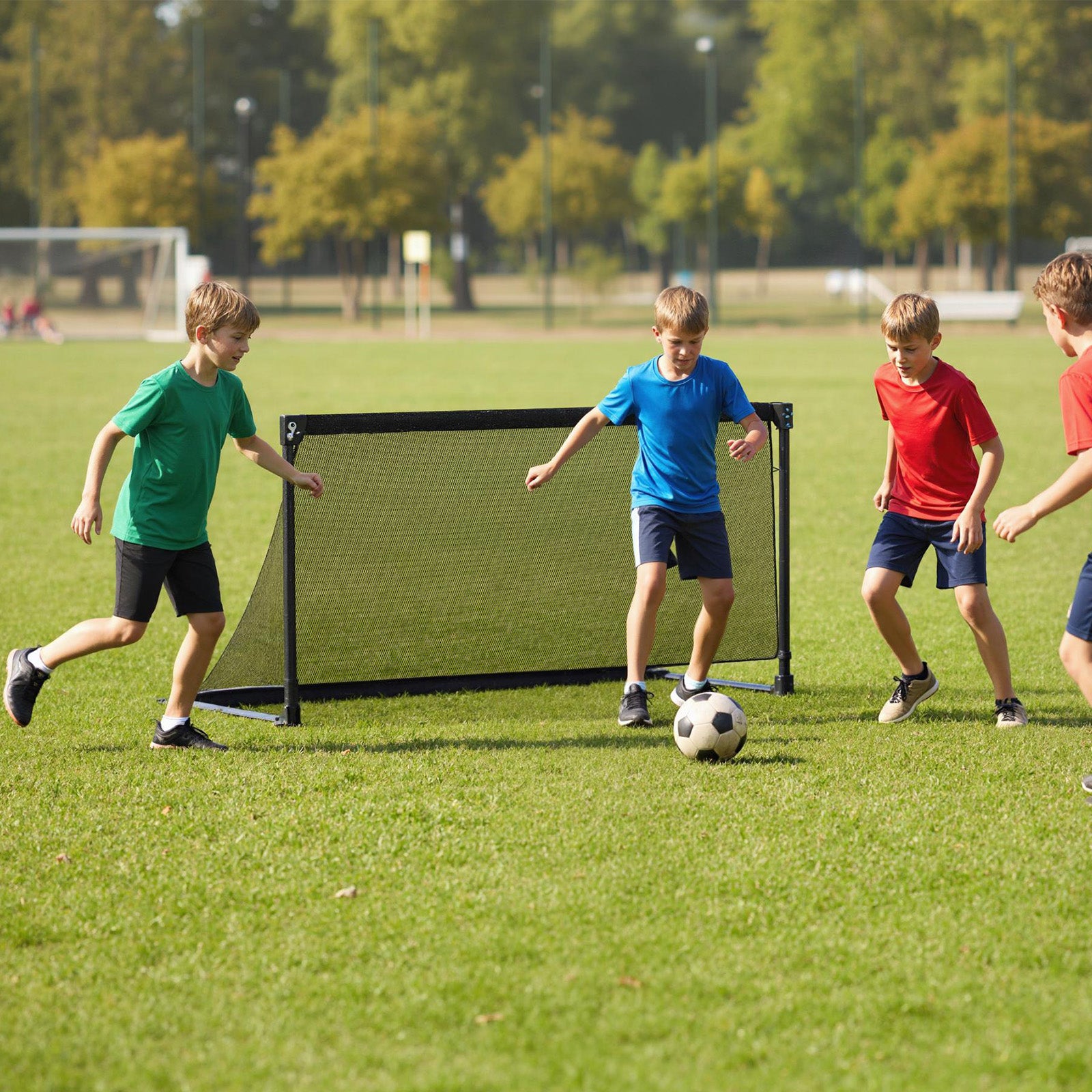 Portable POP Up Toddler Soccer Net with Metal Frame-L, Black Sport Equipments at Gallery Canada