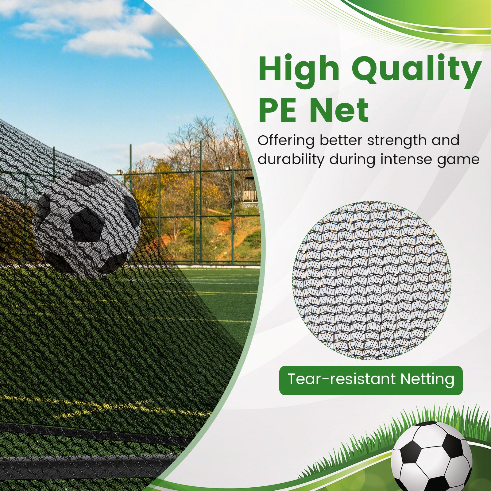 Portable POP Up Toddler Soccer Net with Metal Frame-L, Black Sport Equipments at Gallery Canada