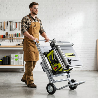 Portable Table Saw Stand, Heavy Duty, 8-Inch Rubber Wheels, Silver Garages at Gallery Canada