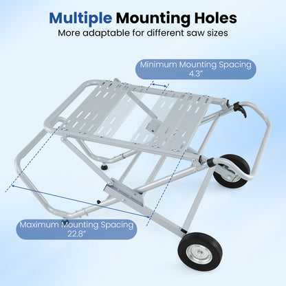 Portable Table Saw Stand, Heavy Duty, 8-Inch Rubber Wheels, Silver Garages at Gallery Canada