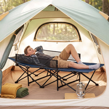 Portable Travel Toddler Cot Bed, Navy Camping Furniture at Gallery Canada