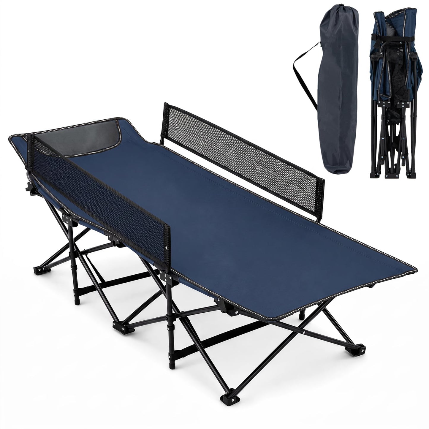 Portable Travel Toddler Cot Bed, Navy Camping Furniture Navy at Gallery Canada