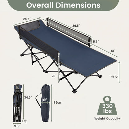 Portable Travel Toddler Cot Bed, Navy Camping Furniture at Gallery Canada