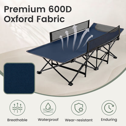 Portable Travel Toddler Cot Bed, Navy Camping Furniture at Gallery Canada