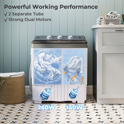 Portable Washing Machine, Built-in Drain Pump, Gray Washing Machines at Gallery Canada