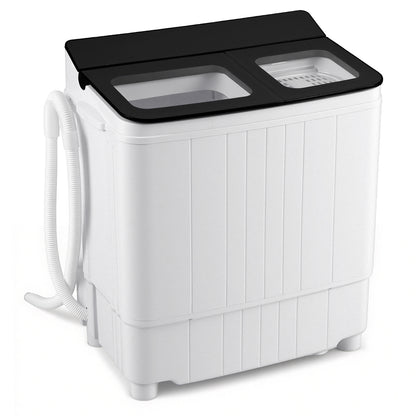 Portable Washing Machine 18 lbs Mini Laundry Machine with 11 LBS Washer, Black Washing Machines Black at Gallery Canada